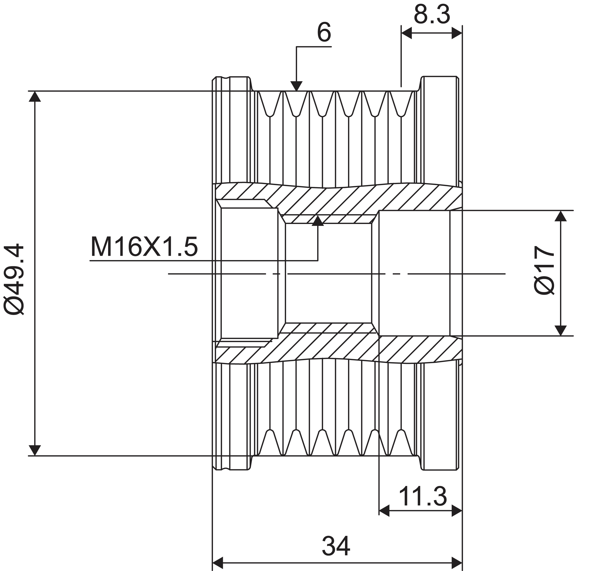 Купити 588119 VALEO Шків генератора