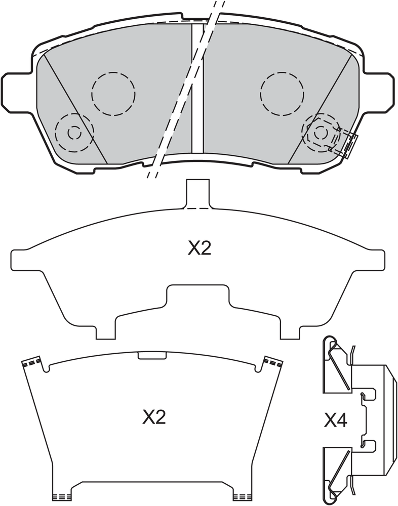 Гальмівні колодки Ford BRF1443 ціна, від 21.46 USD