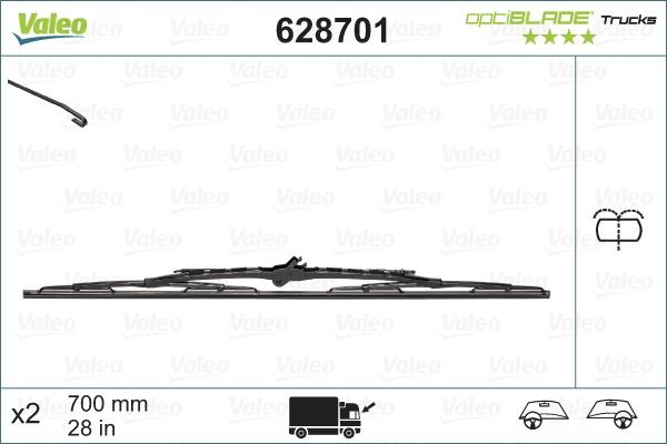 Купити 628701 VALEO Щітка-двірник лобового скла, водійська