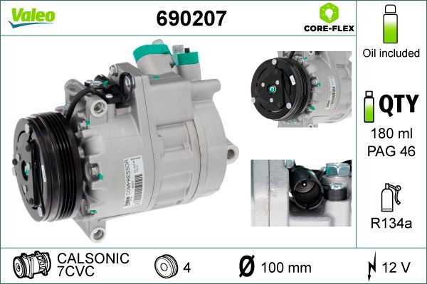 Компресор кондиціонера 690207 VALEO