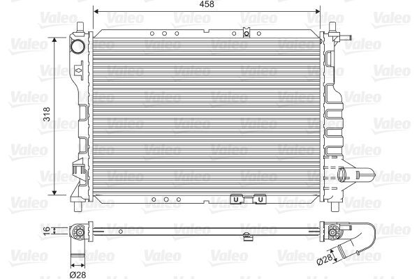 Радіатор основний VALEO 701598 ціна, від 58.64 USD