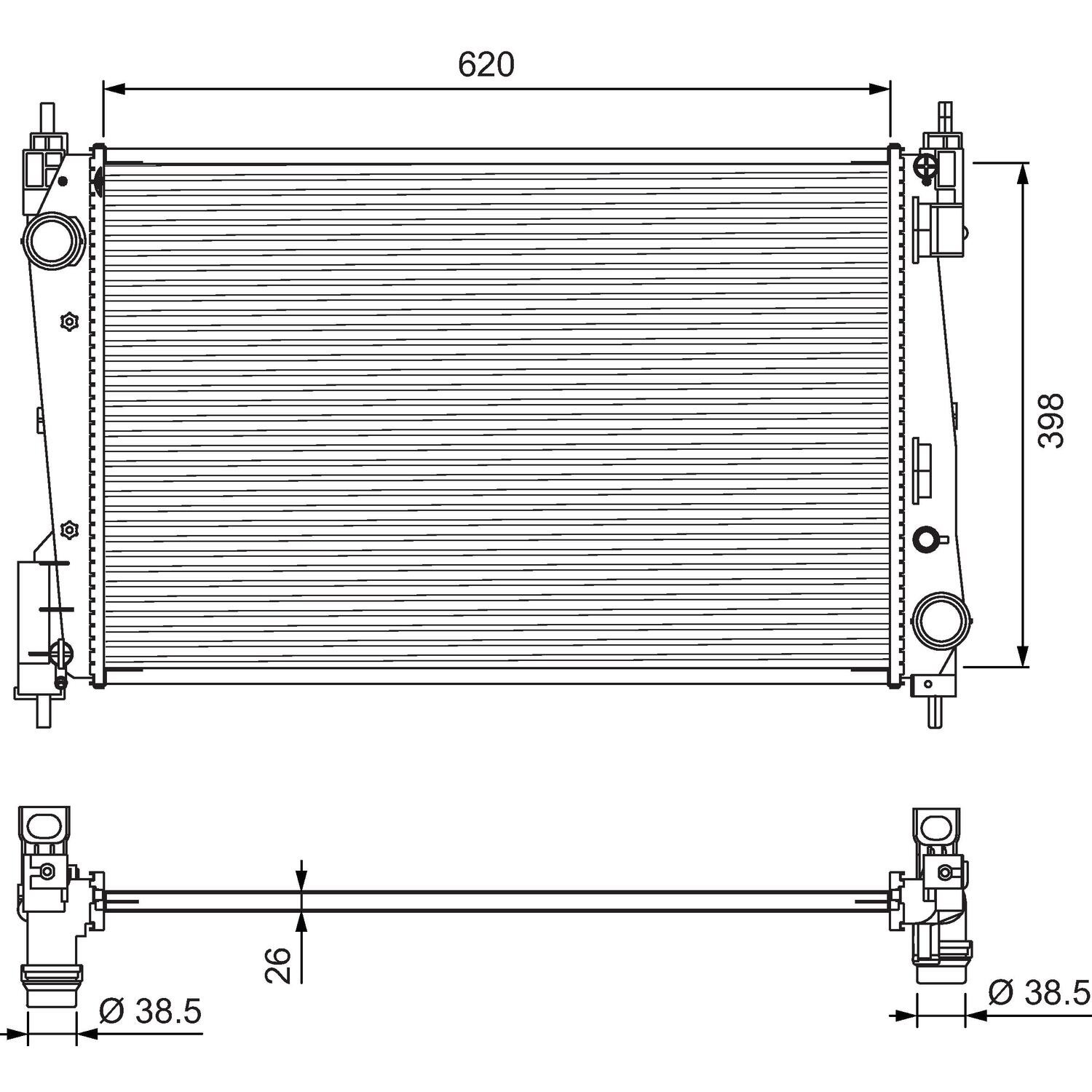 Купити 302408A4 Polcar Радіатор двигуна