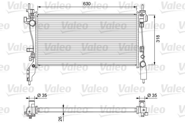 701718 VALEO Радіатор охолодження двигуна