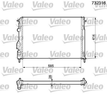 732316 VALEO Радіатор охолодження двигуна