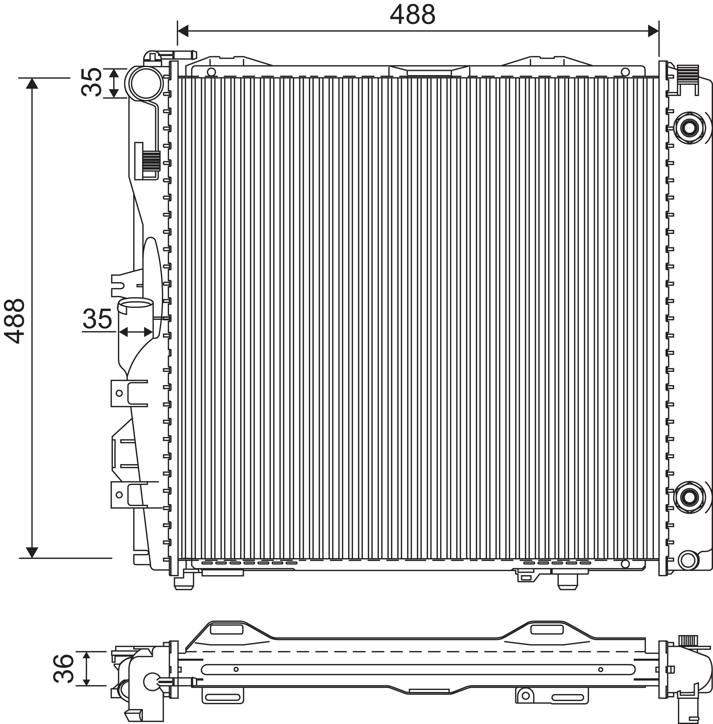 Радіатор основний Polcar 5026085 ціна, від 95.68 USD