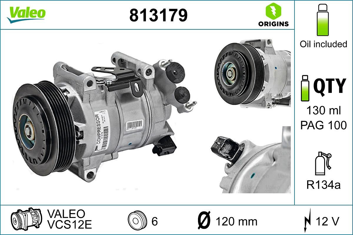 813179 VALEO Компресор холодоагенту