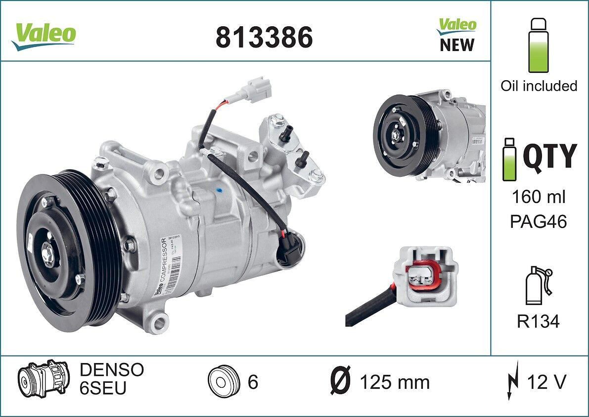 813386 VALEO Компресор холодоагенту