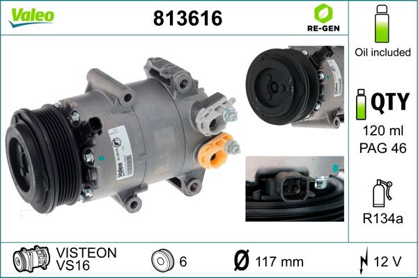 Насос кондиціонера VALEO 813616