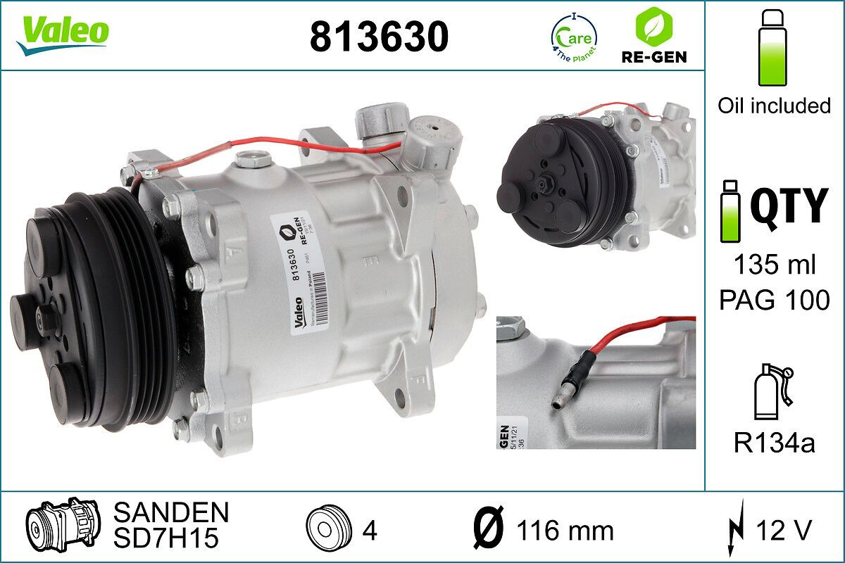 813630 VALEO Компресор холодоагенту