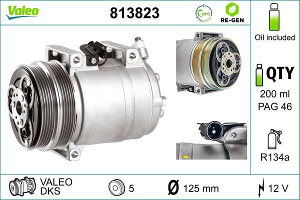 813823 VALEO Компресор холодоагенту