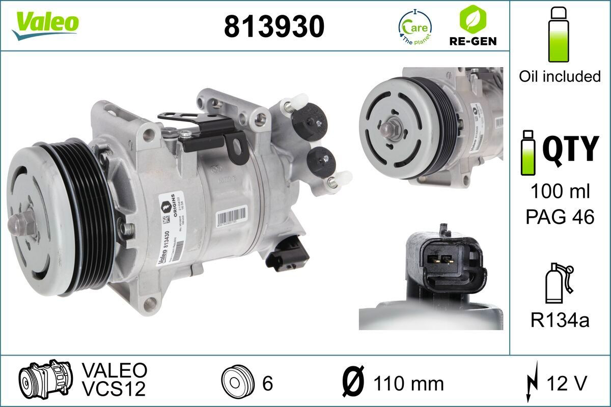 813930 VALEO Датчик температури відпрацьованих газів (ВГ), перед турбіною