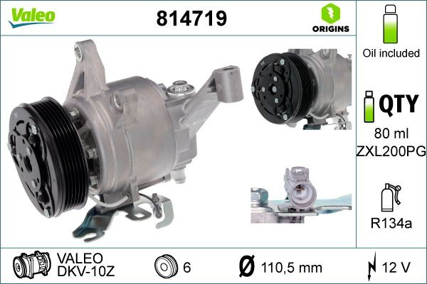 Компресор кондиціонера 814719 VALEO