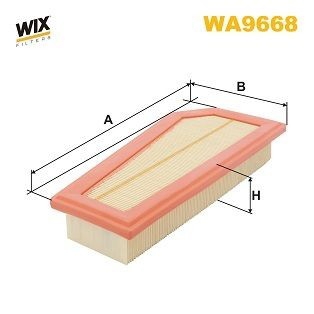 WA9668 WIX Повітряний фільтр двигуна