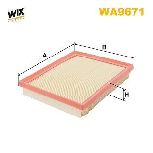WA9671 WIX Повітряний фільтр двигуна