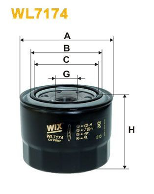 WL7174 WIX Фільтр масла