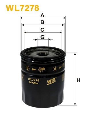 WL7278 WIX Фільтр масла