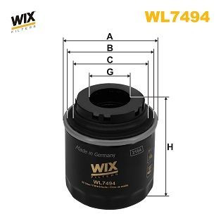 WL7494 WIX Фільтр масла