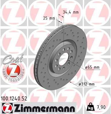 Купити 100124052 Zimmermann Ротор гальмівний