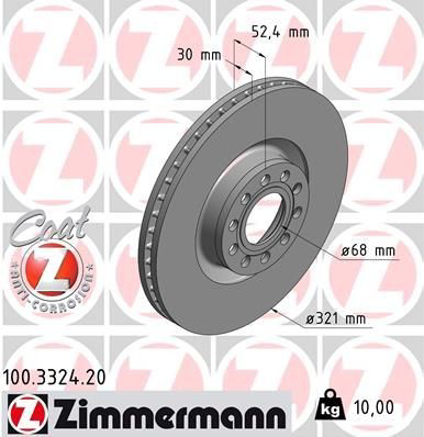 100332420 Zimmermann Гальмо дискове переднє