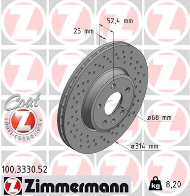 Купити 100333052 Zimmermann Ротор гальмівний
