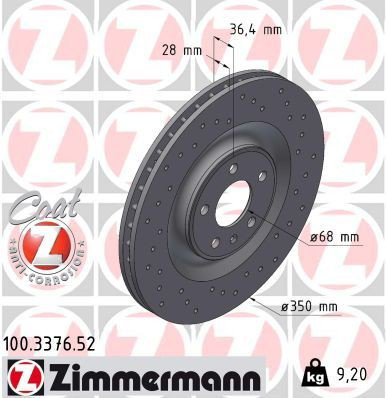Гальмівні диски 100337652 Zimmermann