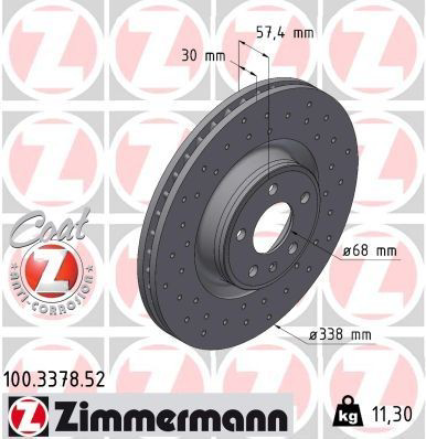 Купити 100337852 Zimmermann Ротор гальмівний