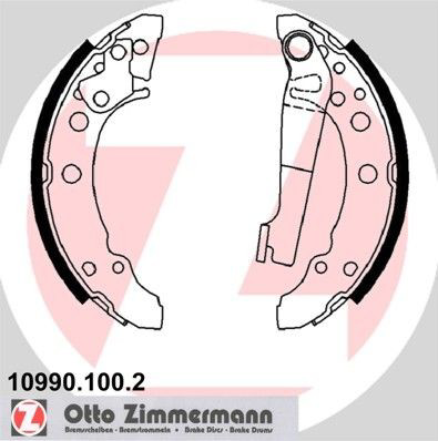 109901002 Zimmermann Колодки гальмівні задні, барабанні