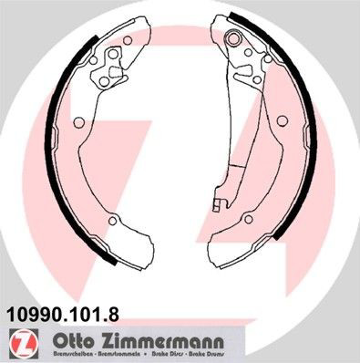 109901018 Zimmermann Колодки гальмівні задні, барабанні