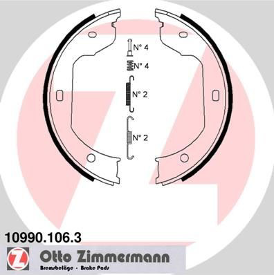 109901063 Zimmermann Гальмівні колодки ручника