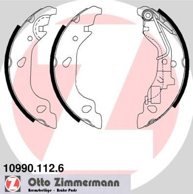 109901126 Zimmermann Колодки гальмівні задні, барабанні