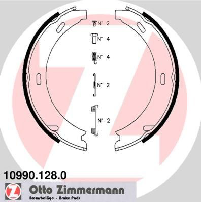 109901280 Zimmermann Гальмівні колодки ручника