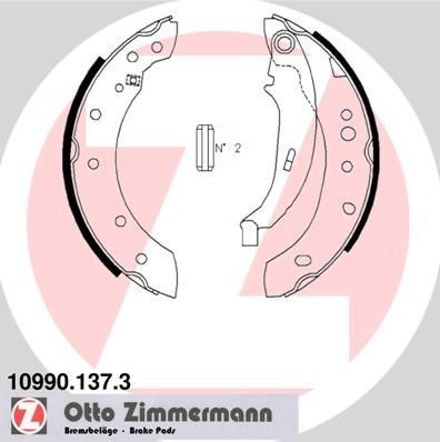 109901373 Zimmermann Колодки гальмівні задні, барабанні