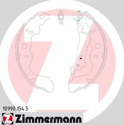 109901545 Zimmermann Колодки гальмівні задні, барабанні