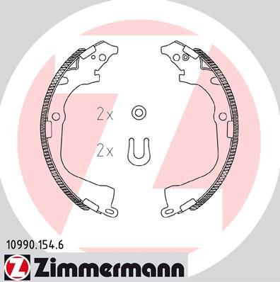 109901546 Zimmermann Колодки гальмівні задні, барабанні