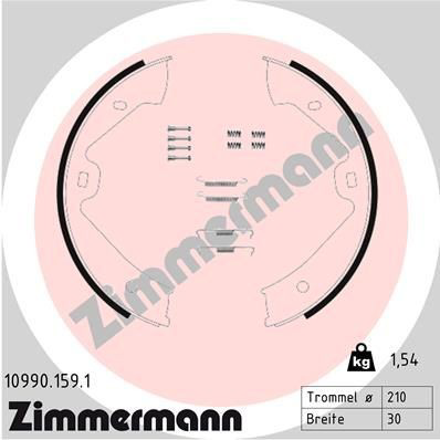 109901591 Zimmermann Гальмівні колодки ручника