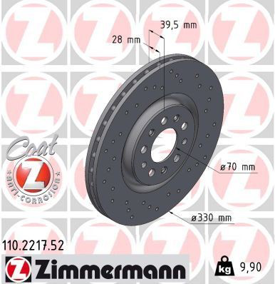 110221752 Zimmermann Гальмо дискове переднє