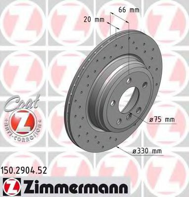 Купити 150290452 Zimmermann Диск заднього гальма