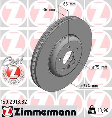 150291332 Zimmermann Гальмо дискове переднє