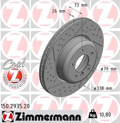 150293520 Zimmermann Гальмо дискове переднє