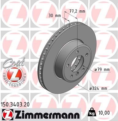 Купити 150340320 Zimmermann Ротор гальмівний