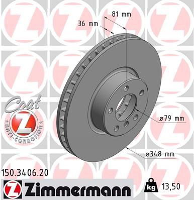 150340620 Zimmermann Гальмо дискове переднє