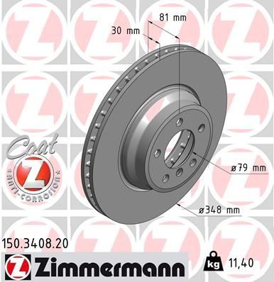 150340820 Zimmermann Гальмо дискове переднє
