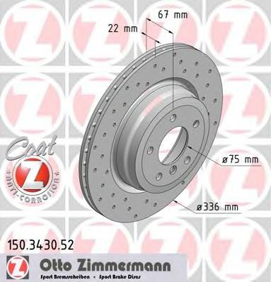 Задні дискові гальма Zimmermann 150343052 ціна, від 76.70 USD