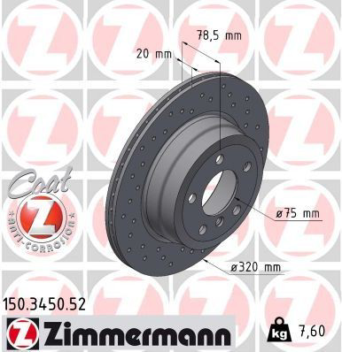 Задні дискові гальма Zimmermann 150345052 ціна, від 83.07 USD