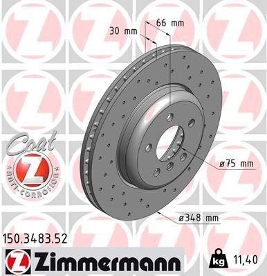 Купити 150348352 Zimmermann Ротор гальмівний