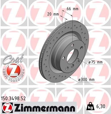 Задні дискові гальма Zimmermann 150349852 ціна, від 101.13 USD