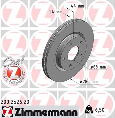 200252620 Zimmermann Гальмо дискове переднє