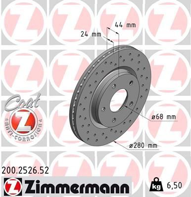200252652 Zimmermann Гальмо дискове переднє