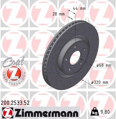 200253352 Zimmermann Гальмо дискове переднє