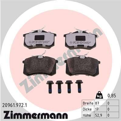 Задні дискові колодки Zimmermann 209619721